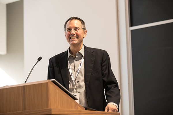 SIOE conference photo: Bob Gibbons delivering his Presidential address.